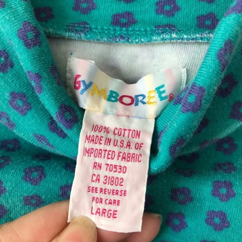 Vintage Gymboree Floral Print Long Sleeve